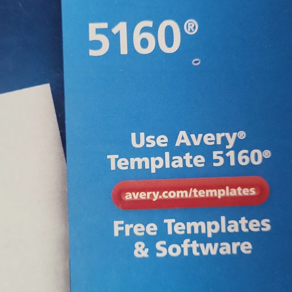 Avery White Easy Peel Address Labels #5160 total 77 sheets each 30 labels/sheet